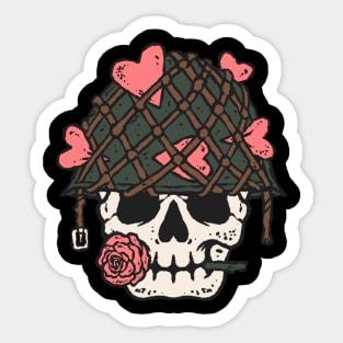 love soldier skull Sticker